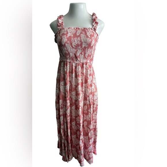 Paper Moon Floral Pink Sleeveless Mid Dress M - Picture 2 of 10